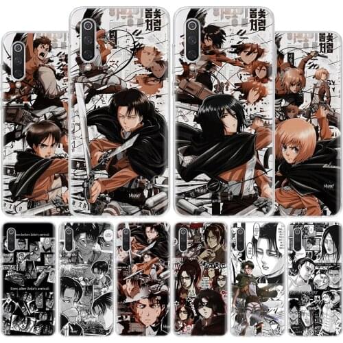 Hot Attack On Titan Cover Phone Case For Xiaomi Note 10 Mi 11 9 8 CC9 5X 6X 9T 10T A3 Poco X3 NFC F1 Pro Lite + Coque A1 A2