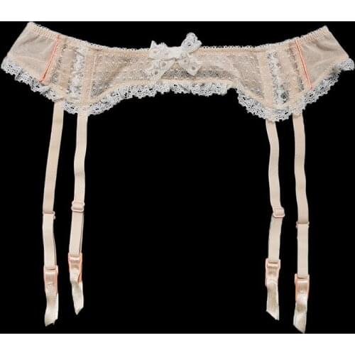 Women Lace Bow Metal Clips Garters Underwear Female Sexy 4 Straps Suspender Garter Belt For Stocking Lingerie Gift GA1391