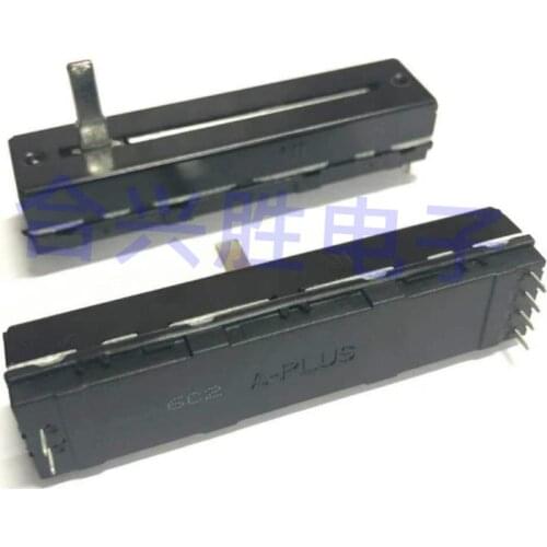 A-PLUS 7.2 cm stereo dual channel B10K sliding potentiometer mixer mixer volume adjustment fader NI handle length 15mm