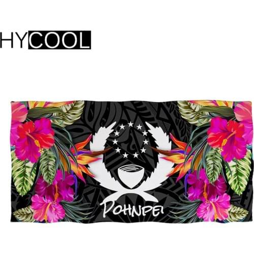 Hot Selling Soft Quick Dry Towel Pohnpei Polynesian With Hibiscus And Plumeria Print Women Men Kids Bathing Swimming Towels 2021