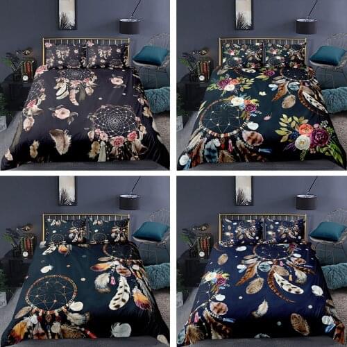 Dreamcatcher Bedding Set 2/3Pcs Duvet Cover & Pillowcase(s) 3D Printed Quilt Cover Home Textile Gift