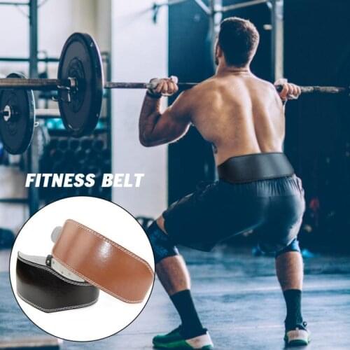 Leather Weightlifting Belt Gym Fitness Crossifit Dumbbell Barbell Powerlifting Back Support Power Training Weight Lifting Belt