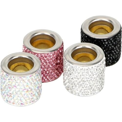 LEEPEE Interior Mouldings Car Seat Headrest Collar Decor Bling Icy Crystal 1 Piece Car-styling Seat Rod Diamond Ring Rhinestone