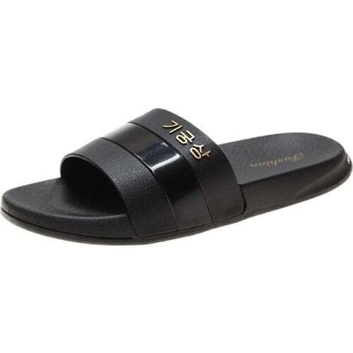 Summer New Design Couples Bathroom Slippers Black White Colors Anti-Skid Slides Shoes Men/Women Comfort Sand Beach Sandals