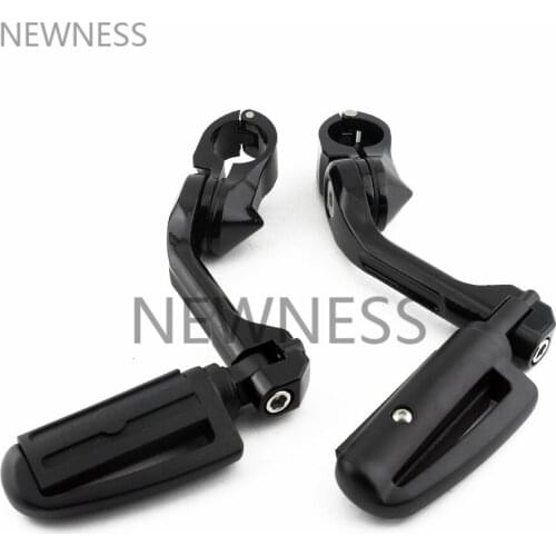 Motorcycle Universal 1.25" 32mm Footrest Pedal Long Angled Highway Engine Guards Foot Pegs Mount Footrest For Harley XL883 1200