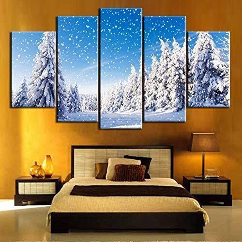 Cartoon Christmas 5Pcs Home Decor Wall Art Prints sholdnut Canvas Picture for Living Room Drop Shipping