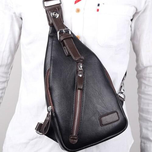 Padieoe men sling bag chest bag shoulder crossbody bags satchel fashion