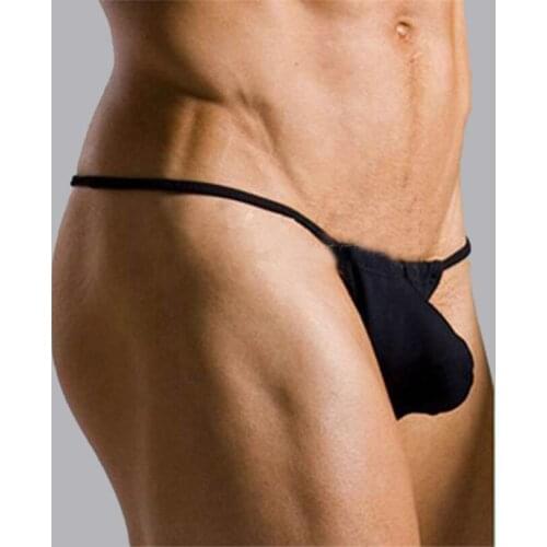 Mens Cock Pouch Thong Open Crotch Bikini G-String Tanga Bottom Cotton Panties Sunbath Male Gay Underwear Lingerie Sexy Jockstrap