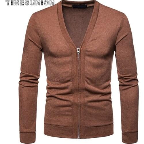 2020 New Thin New Fashion Brand Sweater For Mens Cardigan Slim Fit Zipper Knitwear Warm Casual Clothing Men