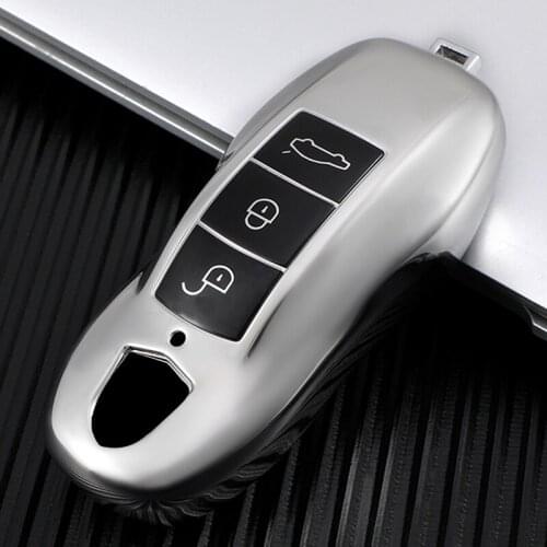Soft Texture TPU Car Key Middle Cover Case for Porsche Boxster Cayenne Panamera Macan Cayman 911 918 996 997 991 Protect Shell