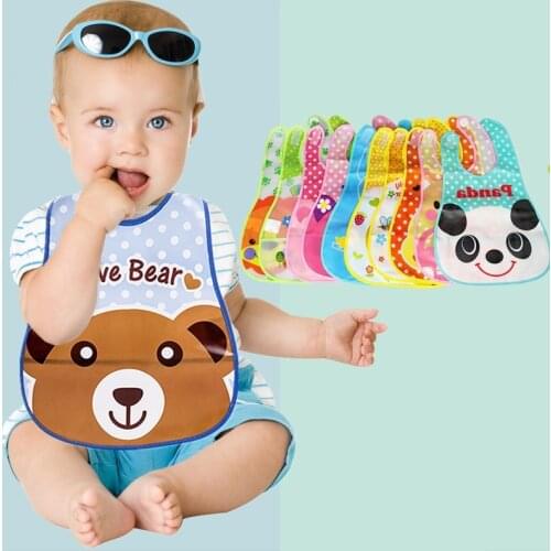 Waterproof Bib Baby Bib Cartoon Baby Saliva Towel EVA Childrens Meal Pocket Baby Feeding Wash Free Bib