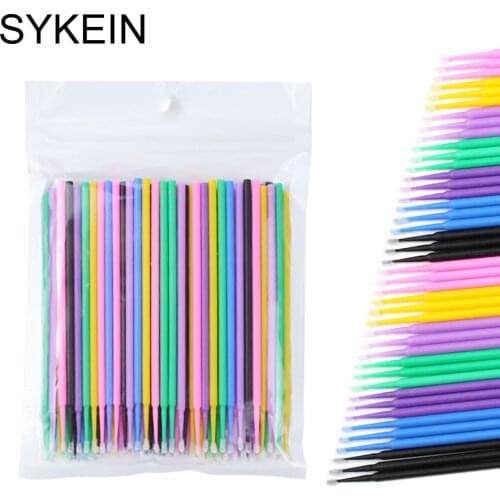 50Pcs/bag Disposable MicroBrush Eyelashes Extension Individual Lash Removing Swab Micro Brush For Eyelash Extension Tools