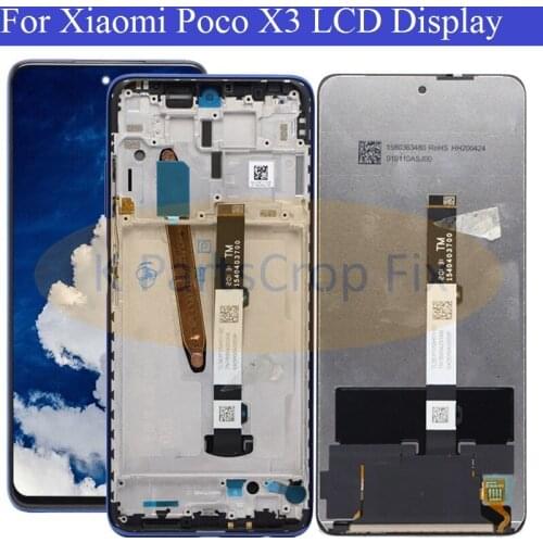Original 6.67'' Display for Xiaomi Poco X3 LCD With Touch Screen Digitizer Assembly for Xiaomi PocoX3 lcd Display with frame