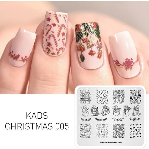Rolabling Nail Stamping Plates Christmas Pattern Nail Art Stamp Stamping Template Image Plate Stencils Nails Manicure Tools