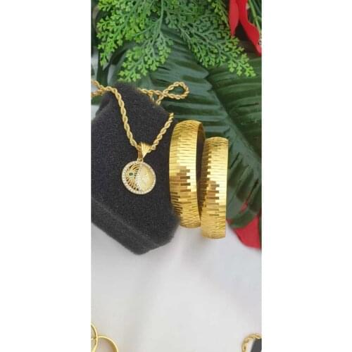 Steel Over Gold Plated Bracelet 64 cm