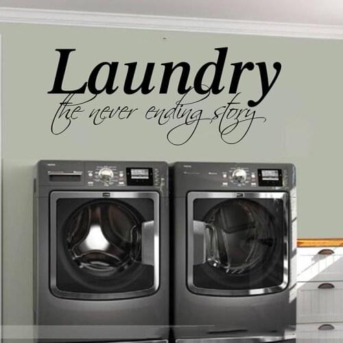 Laundry Room Quote Wall Decal Large Laundry The Never Ending Story Wall Sticker Vinyl Home Laundry Room Decor Wallpaper C832