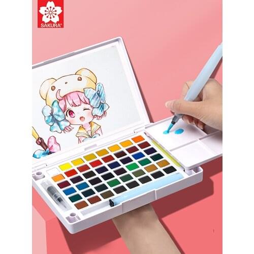 Sakura Terrence Solid Watercolor Paint 24 Colors 30 Colors 48 Colors 60 Colors 72 Colors Transparent Watercolor Paint Set