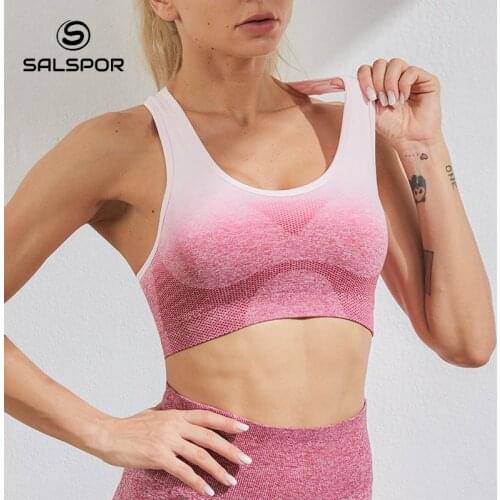 SALSPOR Ladies Sexy Bralette Bra for Women Sporty Woman Gym Sportswear Top Female Fitness Clothing Printing Push Up Bra