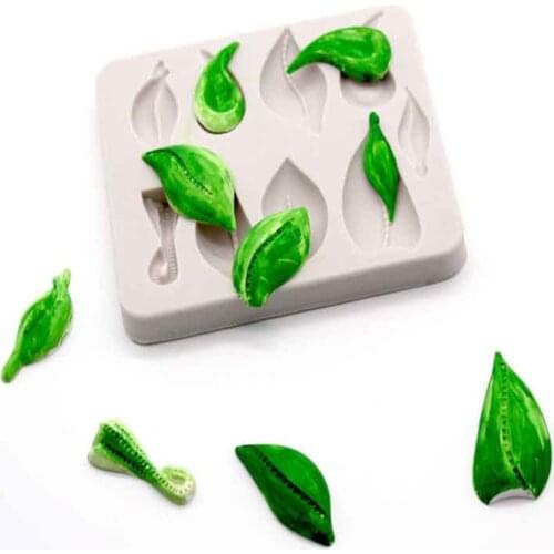 DIY Leaf Cake Border Silicone Mold Relief Wedding Cupcake Fondant Cake Decorating Tools Candy Chocolate Mould
