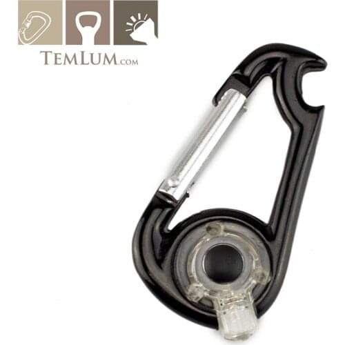 TEMLUM 3 In 1 Aluminum Mini Carabiner Bottle Opener Key Ring Keychain With Led Flashlight Wedding Gifts