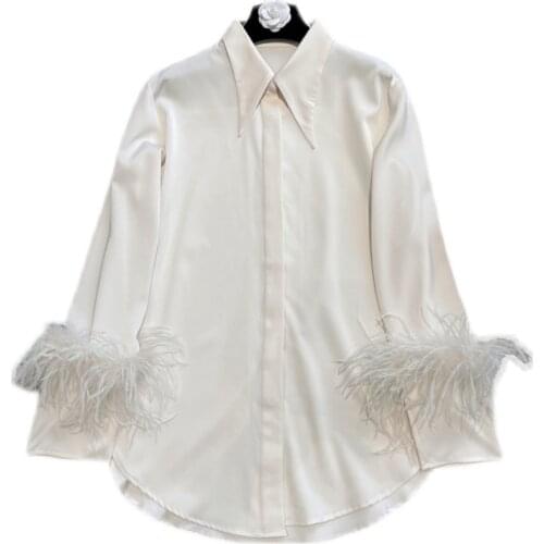 ZCSMLL Womens Satin Shirts