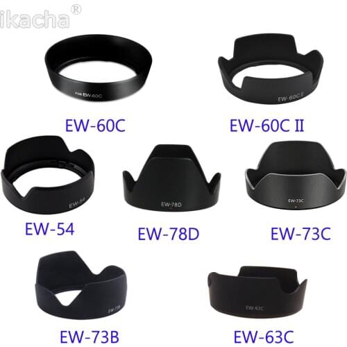 1pcs Camera Lens Hood EW-73B EW-73C EW-78D EW-60C EW-60CII EW-63C EW-54 for Canon DSLR Camera Lens Protector