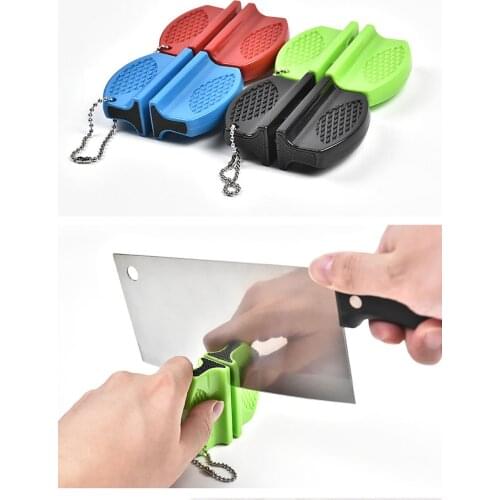 1PC Ceramic Rod Knife Sharpener Two-stage Tungsten Portable Butterfly Type Whetstone Sharpener Sharpening Knives Stone XB 097