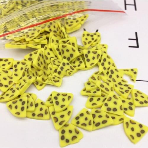 100g/lot Simualtion Cheese Slices Clay Sprinkles for Crafts Making DIY Scrapbooking Slime Filler Nail Art Decoration