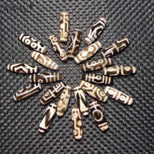 12x38mm 20PCs/Lot Oval Accessories DIY Jewelry Making Loose Beads Natural Tibetan Agates Dzi Beads Real Stone Beads