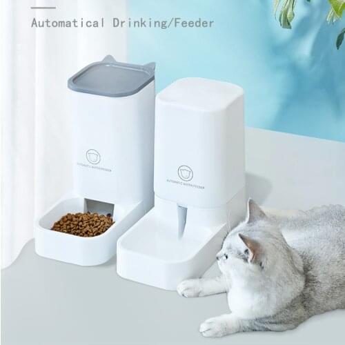 &2 Pieces/set Cat Feeding Bowls for Dog Automatic Feeders Dog Water Dispenser Fountain Bottle For Cat Bowl Feeding And Drinking