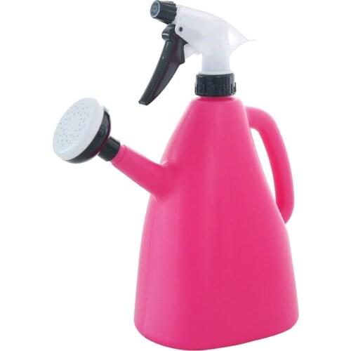 2 in 1 Plastic Watering Can Indoor Garden Plants Pressure Spray Water Kettle Adjustable Sprayer 1L SNO88