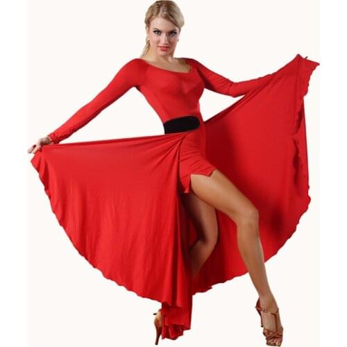 2020 Sexy Latin Dance Dress Vary Of Color For Cha cha/Rumba/Samba/Ballroom Lady Practice Costume Adult Bullfight Skirt DQ1159