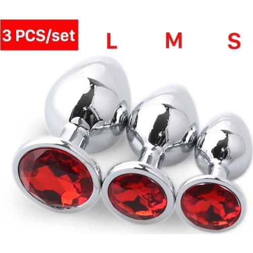3 Pcs/set Intimate Metal Anal Plug Masturbator Smooth Touch for Women Adult Sex Products Men Butt Plug Stainles Sex-toy