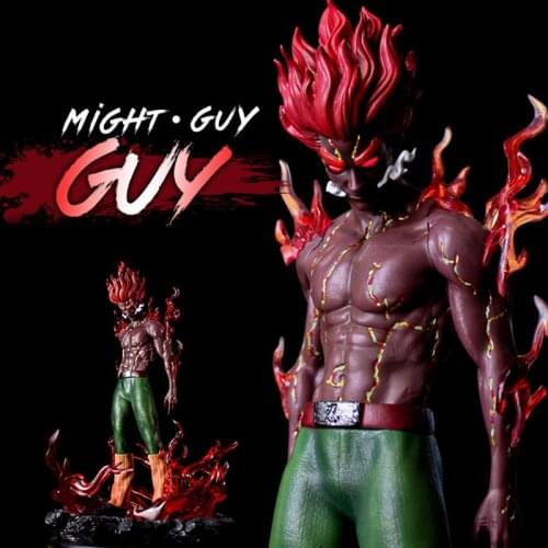 35CM Anime Figures Naru Might Guy Eight Gates Ver. Statue PVC Action Figure Collectible Model Toy Figure With LED Light