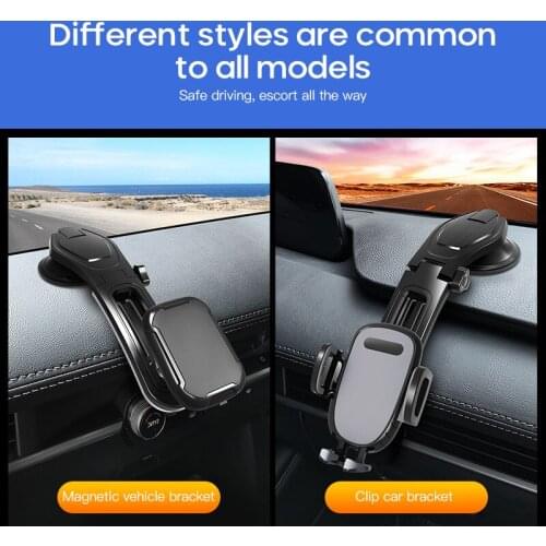 360° Rotation Phone Holder Auto Sucker Car Phone Holder Mount Stand Magnetic Car Phone Holder Mobile Phone Holder Stand