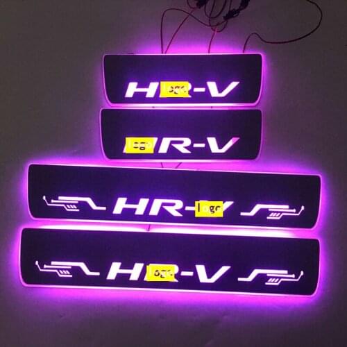 4PCS Welcome Pedal Car Exterior Parts LED Door Sill Scuff Dynamic Streamer light For HONDA HRV