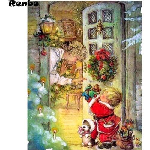 Child Diamond Painting Full Drill Square/Round Diamond Painting Cross Stitch Christmas Gifts Embroidery Kit Mosaic Painting