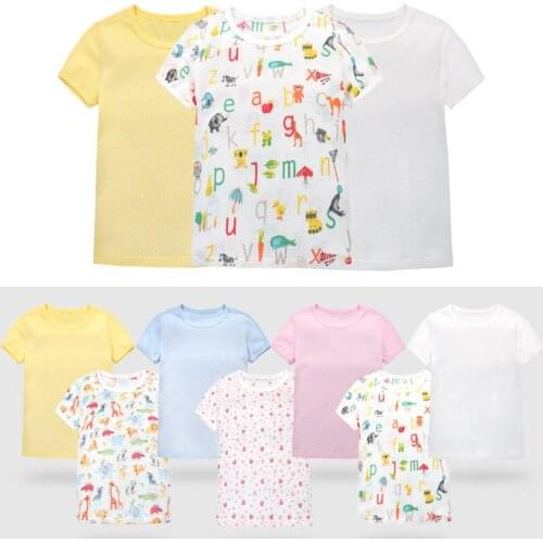 Baby mesh short-sleeved T-shirt cotton baby summer boys and girls Summer cool cool baby clothes 3pcs/set