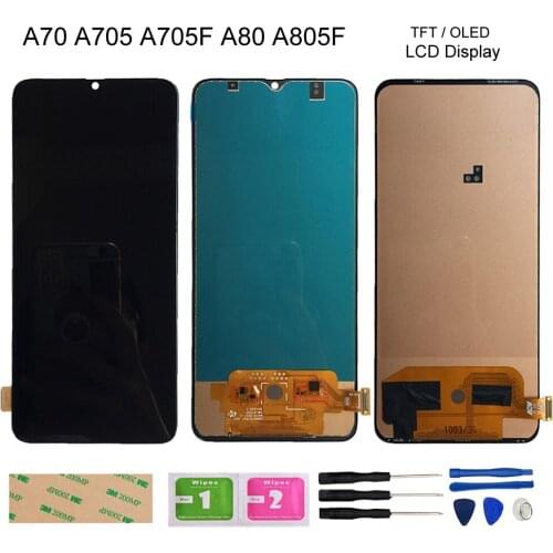 For Samsung Galaxy A80 A70 A705 A705F A805F SM-A705MN LCD Display Touch Screen Digitizer Panel Assembly New Repair Parts