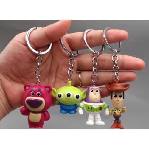 Toy Story 4 Action Figure Bag Keychain Toys Jessie Woody Buzz Lightyear Alien Hamm Horse Bear PVC Figure Doll Toys Gifts