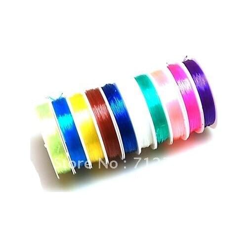 Elastic Cord, Mixed color,1.0mm. Sold of 10 spools ,6-meters per spool.(Min Order $20)
