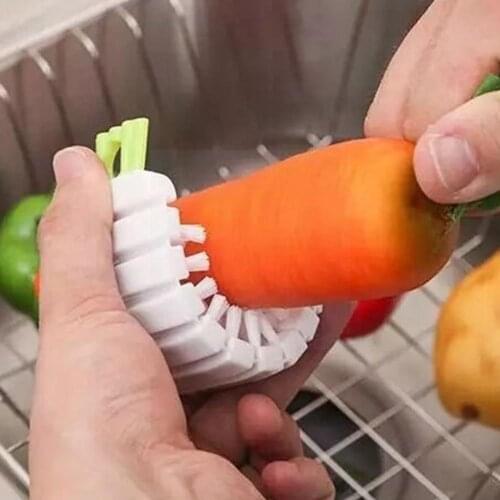 Fruit Vegetable Cleaning Brush Bendable Vegetable Washing Fruit Household Vegetable Brush Brush Mud Kitchen Tool Artifact S K8R6