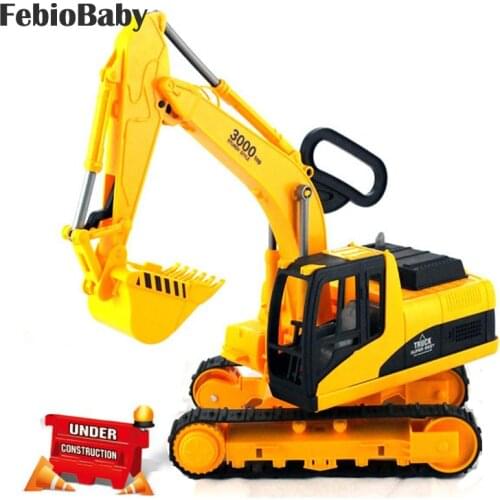 1:22 Large Size Children Emulational Excavator Truck Movable Car Toys Machinery Apron Wheel Truck For Kids Playing With Sand