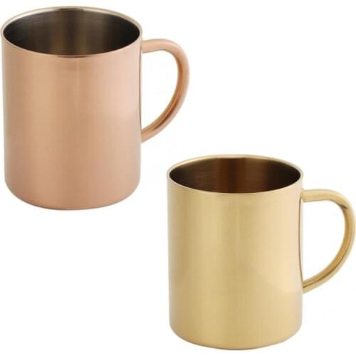 Mug 304 Stainless Steel Dual Layer Anti Scalding 400mL Coffee Beer Mug Cup magic