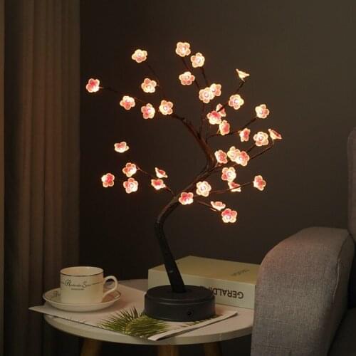 LED Tree Night Light Fairy Lights Copper Wire Home Decoration Night Lamp Bedroom Decor Holiday Atmosphere Lamp Ladies Girl Gift
