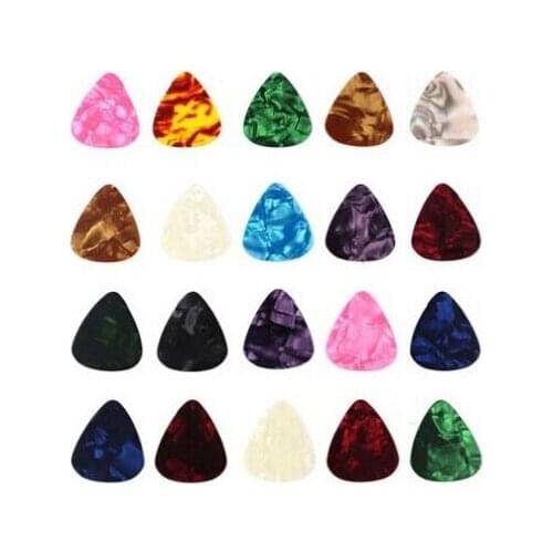 100Pcs/Set Acoustic Picks Electric Bass Pic Plectrum Mediator Guitarra Musical Instrument Thickness Mix Guitar Pick