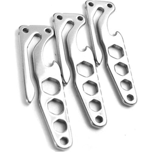 Mini Gear Keychain Pocket Steel Hex Wrench Belt Clip Beer Bottle Opener Key Ring