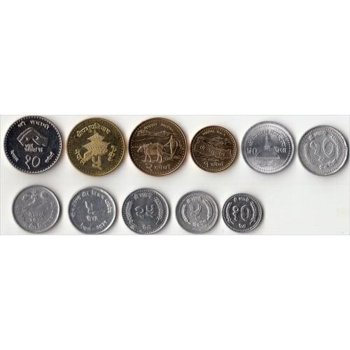 Nepal 11 Pieces Set Coins Asia New Original Coin Unc Collectible Edition Real Rare Commemorative Random Year