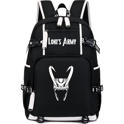 New Comics Supervillain Loki School Backpack Unisex Black Laptop Travel Shoulder Bag Cartoon Teens Work Casual Bags Gift