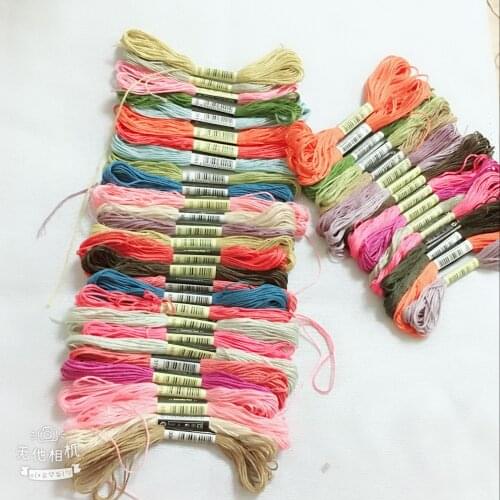 Oneroom 50 pcs Anchor Similar DMC embroidery floss Cross Stitch Cotton Embroidery Thread Floss Sewing Skeins Craft